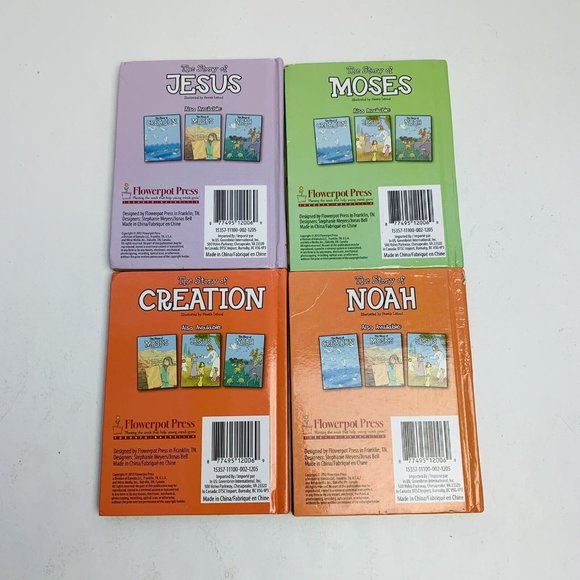 Childrens Religious Bible Story Book Lot of 4 Color Illustrated Flowerpot Press - Picture 3 of 8